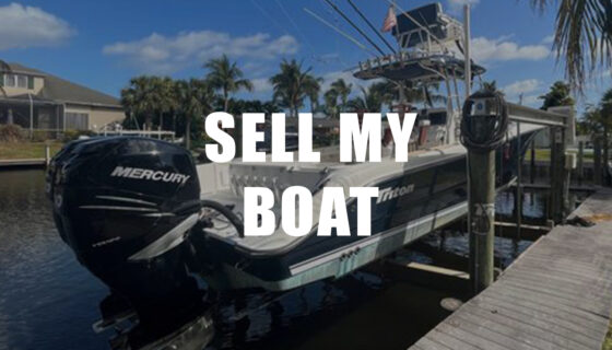 Image of a boat with text reading, "Sell My Boat"